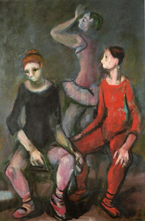 Ballerine, 1979-’83, olio su tela, cm 120 x80, Bologna, collezione privata